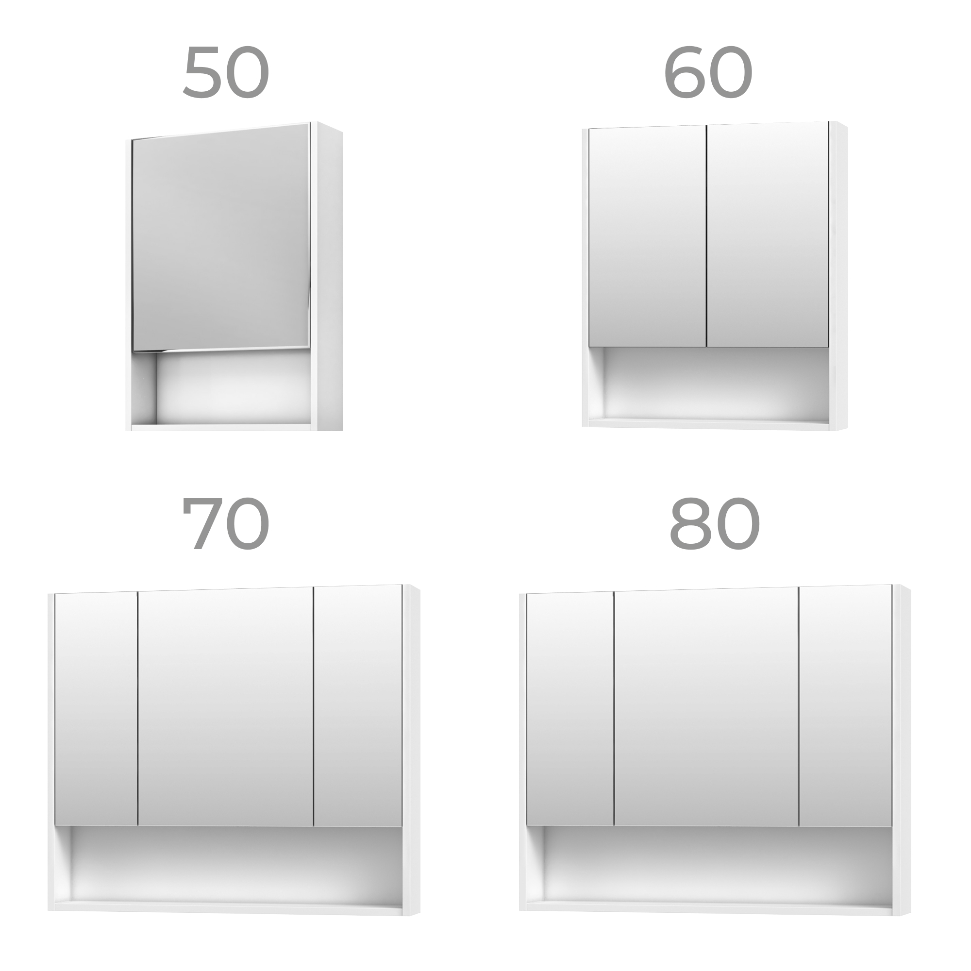 Зеркальный шкаф VIGO Urban 60 подвесной белый (zsh.URB.60)