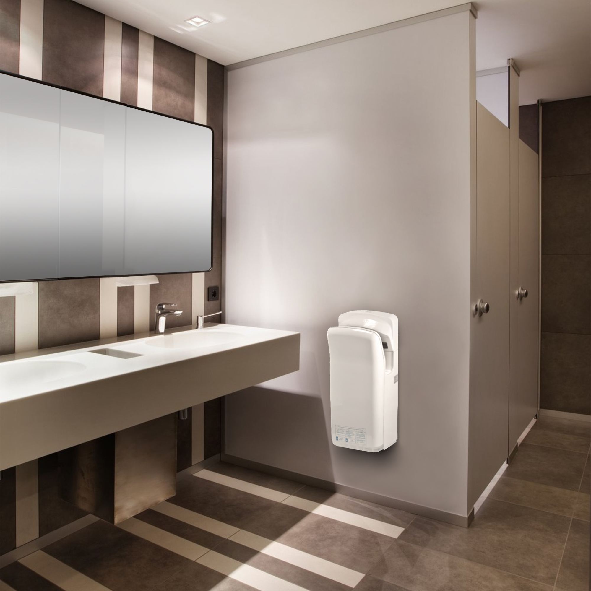 Электросушитель для рук PUFF-8878B погружной, белый 2 кВт (1401.340)