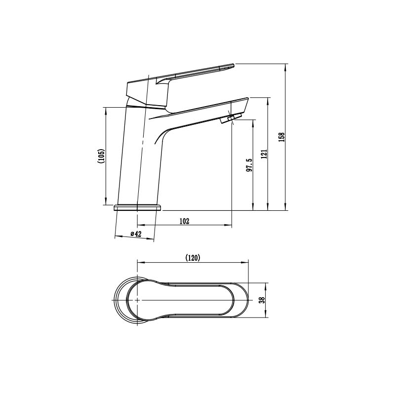 Смеситель для раковины TOKITO KONAN хром (TOK-KON-1011)