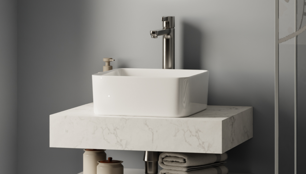 Столешница VELVEX Unit 60 белый мрамор