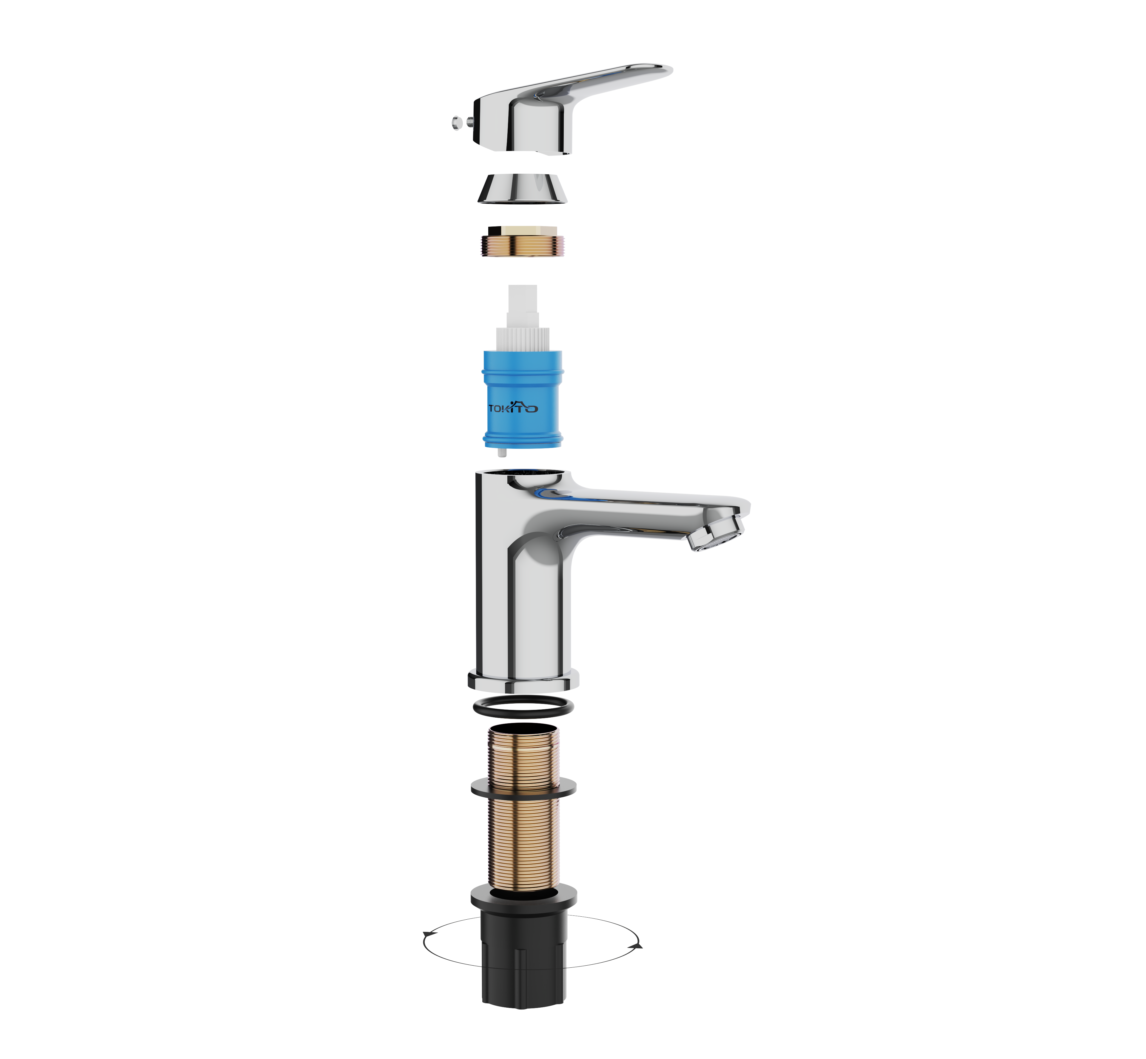 Смеситель для раковины TOKITO HAPPO хром (TOK-HAP-1011)