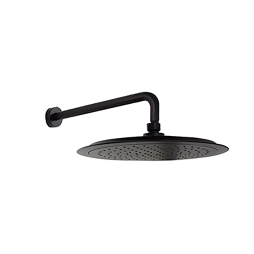 Излив тропического душа настенный из латуни HIDROTERAPIA BHRP240NM матовый черный