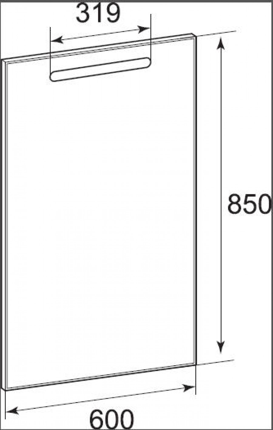 GAP Зеркало 60, с подсветкой, ROCA