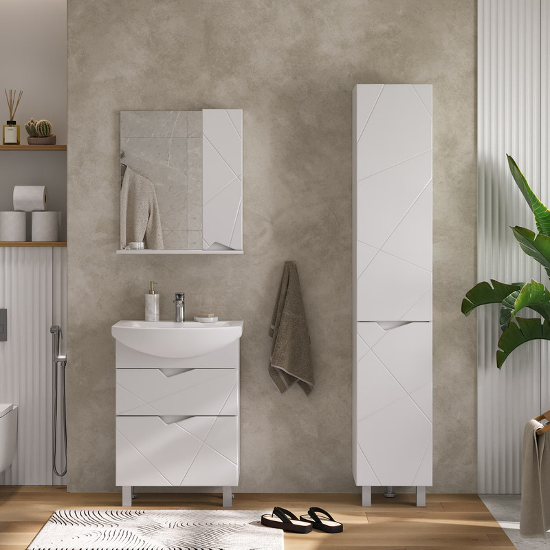 Зеркало-шкаф Pronto 60 правый, белый, VOLNA