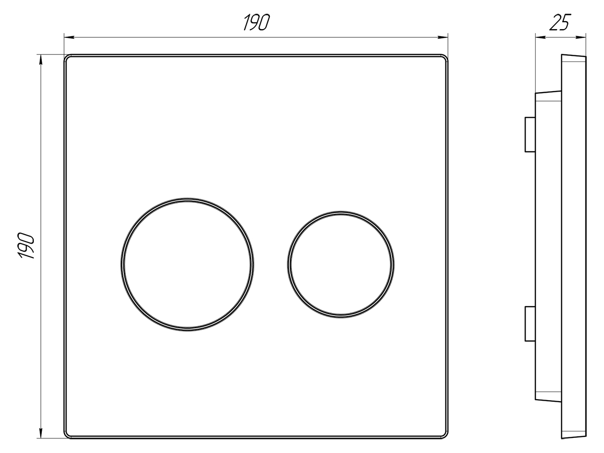 Инсталляция для унитаза 40 см АНИ Пласт Компакт WCP2430 1350х370х225 мм с круглой черной клавишей с хромированной окантовкой