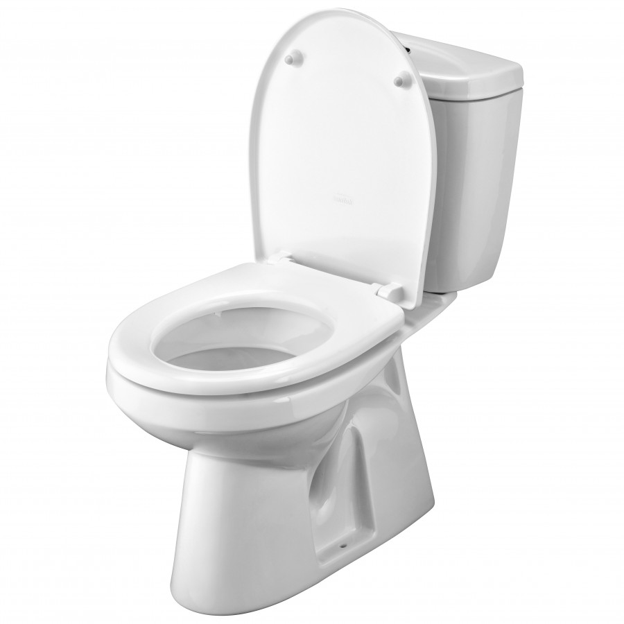 АНИМО Унитаз-компакт, в пол, 2-х режимная арматура, сиденье дюропласт. Soft-close. САНТЕК