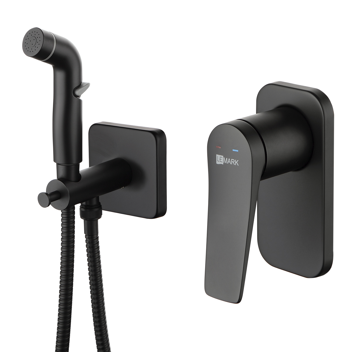 Bronx Смеситель для биде, без излива встраивамемый гигиен.душ,р/ОД, черный, LM, LM3719BL