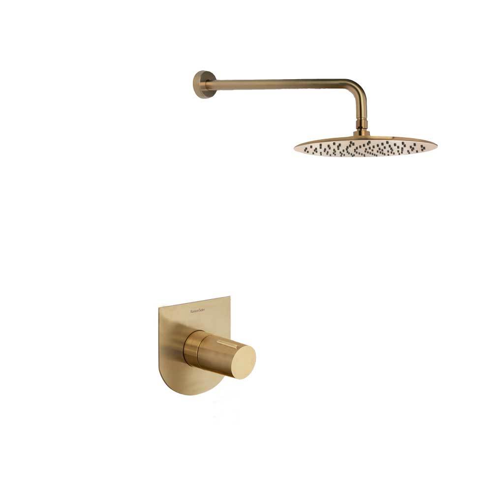 Встраиваемая душевая система с тропическим душем TZAR K3418012OC золото брашированное