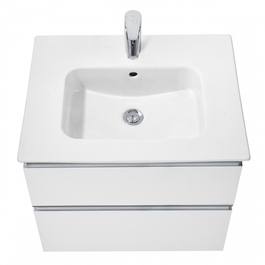 GAP Тумба под раковину GAP 60, белый глянец, 2 ящ., ROCA