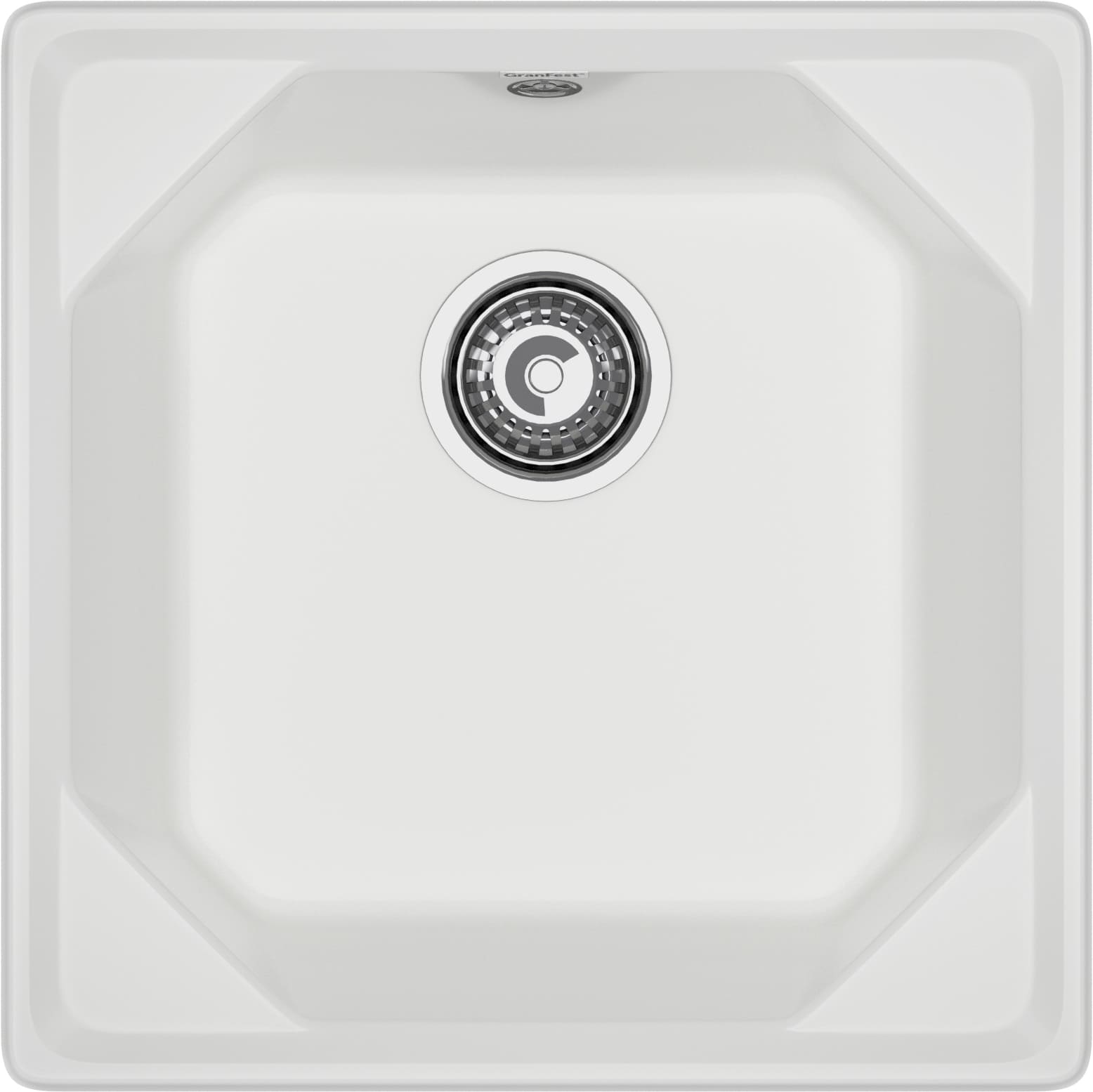 GRANFEST Мойка композит UNIQUE, GF-U-500, 1-чаша 500*500, иней