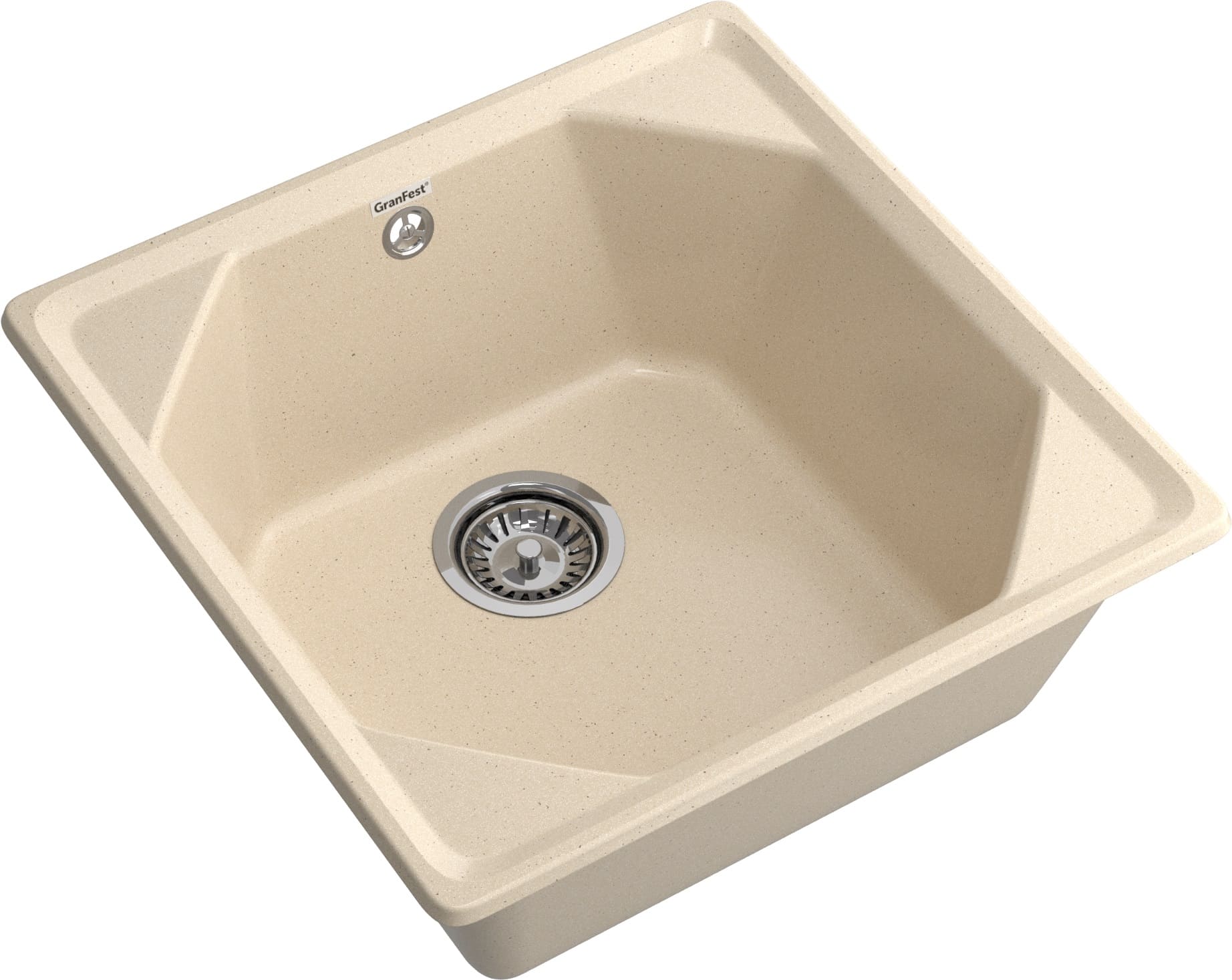 GRANFEST Мойка композит UNIQUE, GF-U-500, 1-чаша 500*500, кашемир
