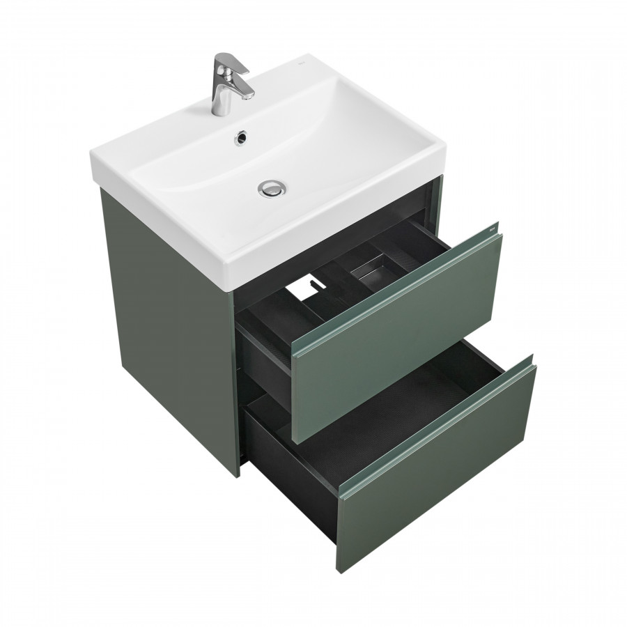 ONA Модуль для раковины 600 мм, 585x450x565 мм, с 2 ящиками, зеленый матовый, ROCA
