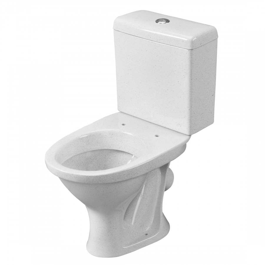 Унитаз-компакт "ФОРВАРД" косой вып.,с 1-реж.арм., сид. п/п Уклад,крап на белом, SANTERI 