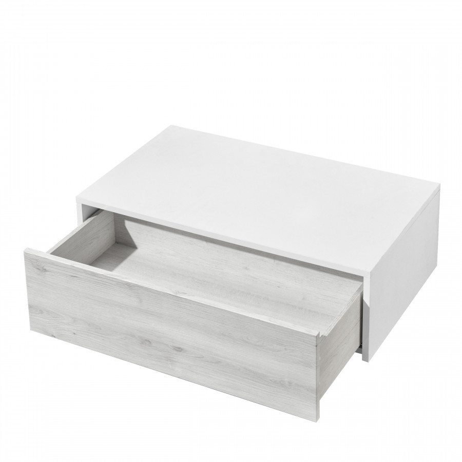 Комод САКУРА 80, ольха наварра, белый глянец