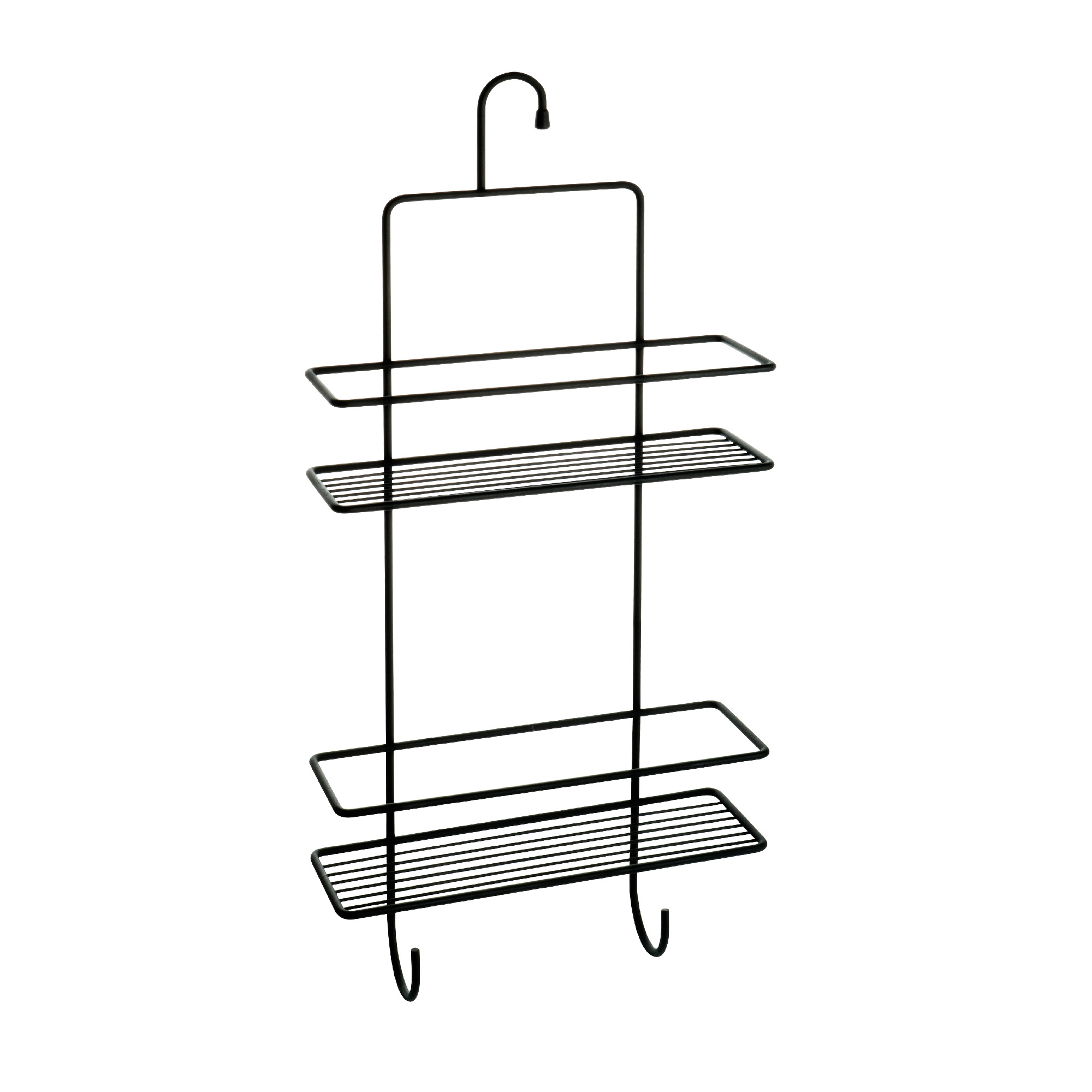 Полка на крючке двухэтажная черная Fixsen, FX-750В-2