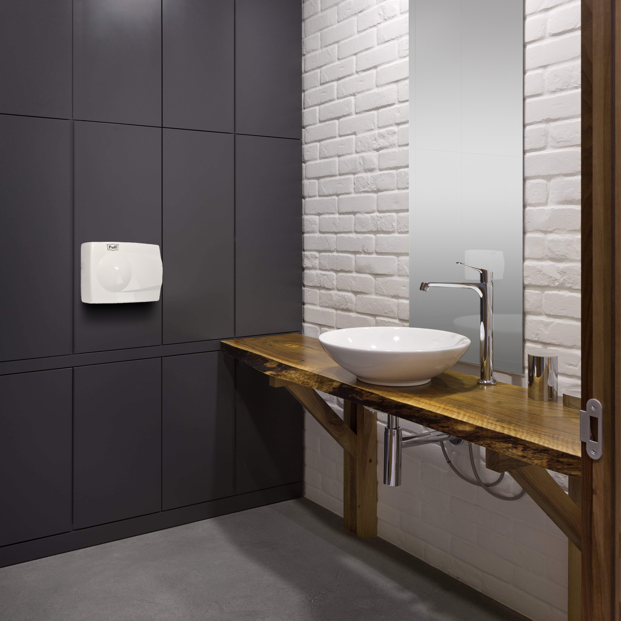 Электросушитель для рук PUFF-8828W малошумный, антивандальный, белый 1,5 кВт (1401.333)