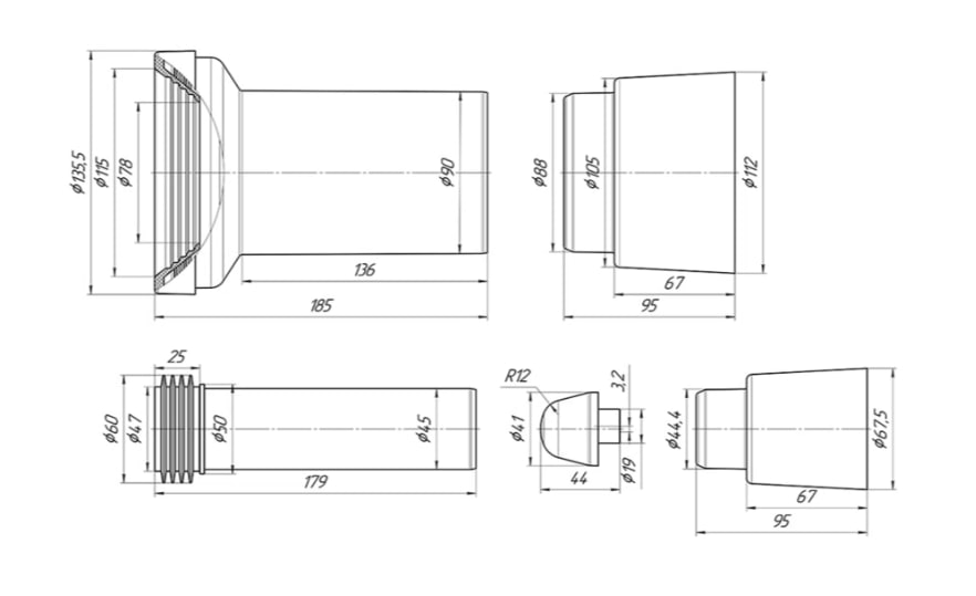 Набор для монтажа инсталяции АНИ Пласт WCM0104