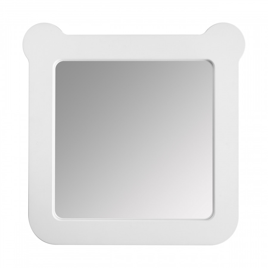 Зеркало КАСПЕР МИШКА, квадратное, белый матовый