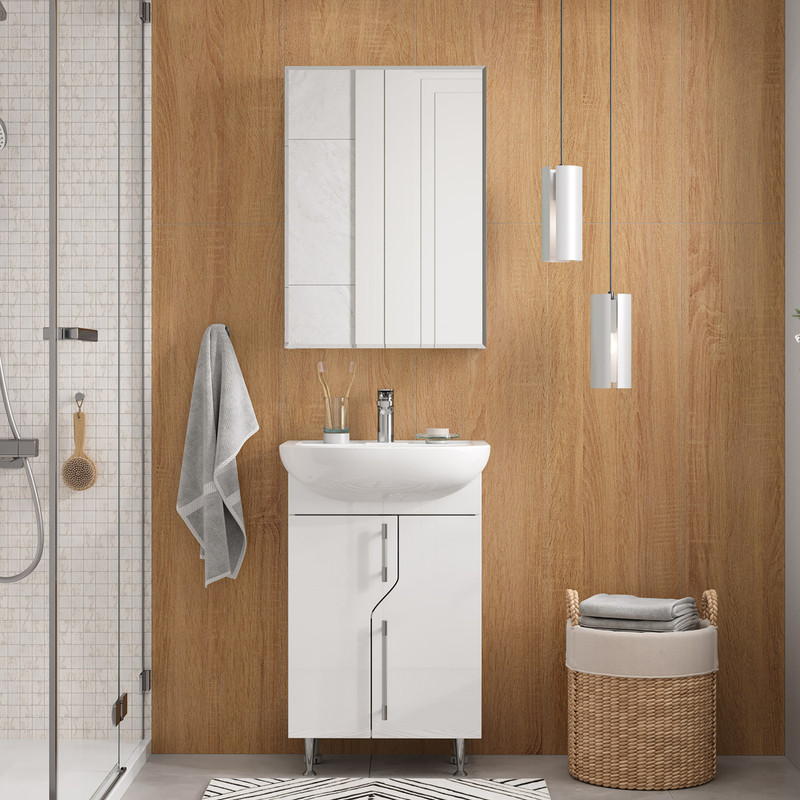 Пенал Bruno 45, подвесной, белый, VOLNA