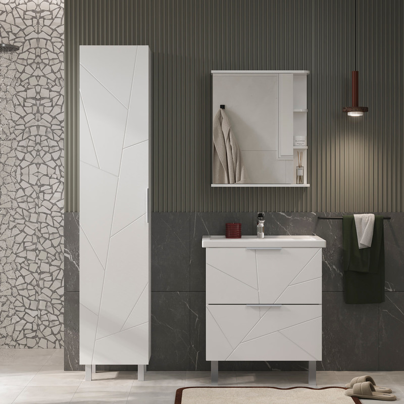 Пенал Твинг/Twing 40, напольный, белый, VOLNA