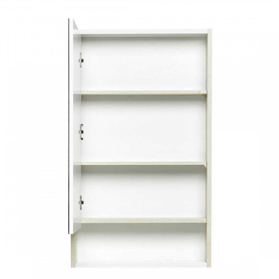 Зеркальный шкаф РИКО 50, белый, ясень фабрик