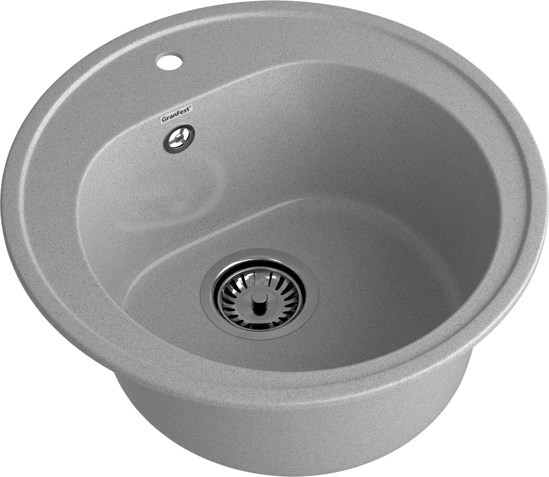 GRANFEST Мойка композит RONDO GF-R--510  D=510мм  серый   арт.GF-