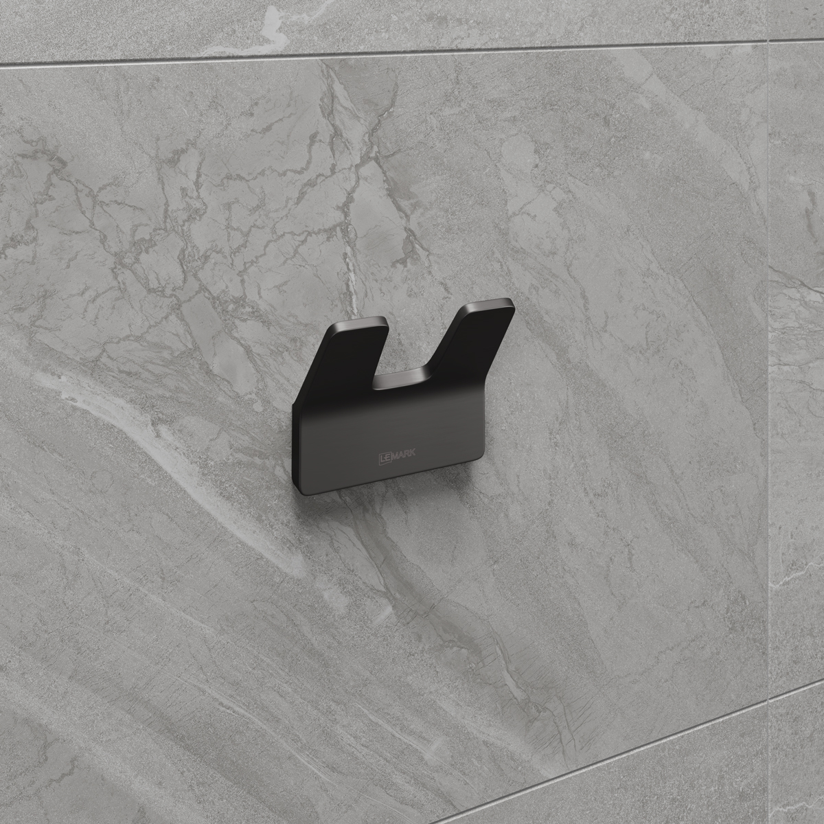 Крючок двойной SMOOTH LINE для полотенец, графит