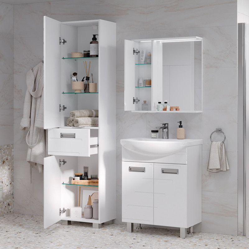 Пенал Джоли/Joli 40, напольный, белый, VOLNA