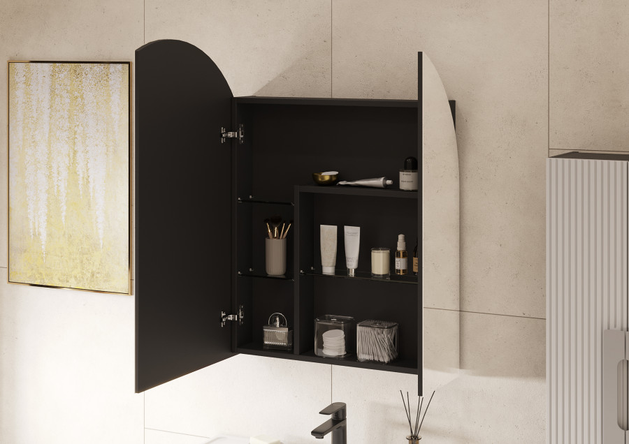 Зеркальный шкаф САНТА-БАРБАРА 80, графит