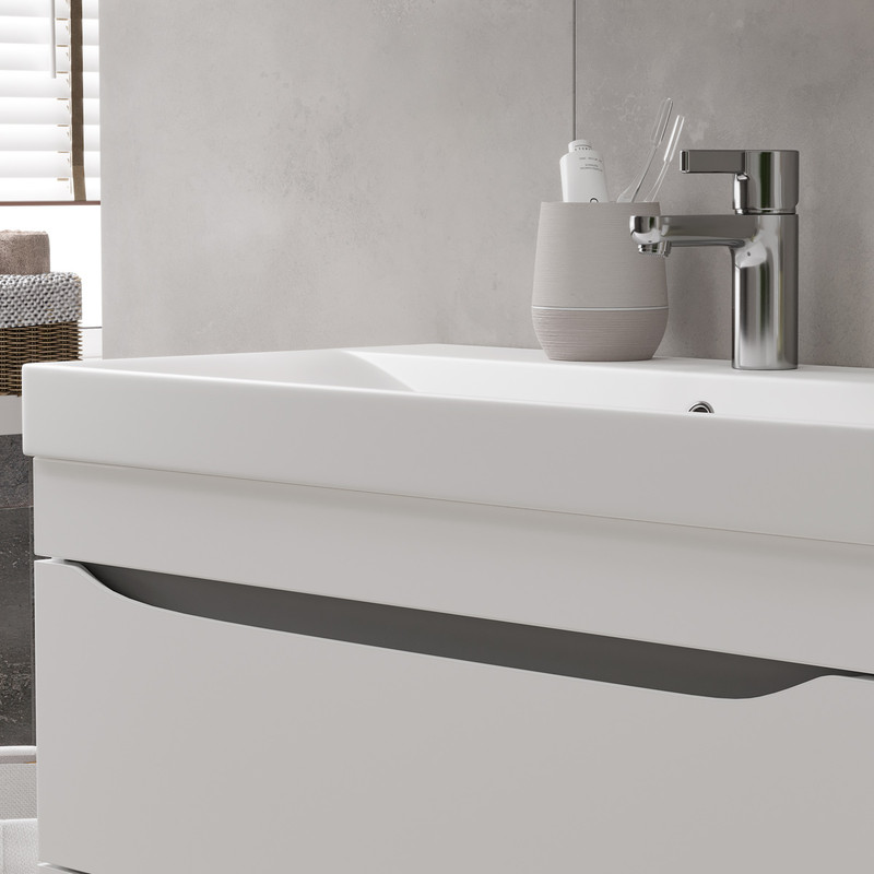 Раковина Lake 80, белая, EQUIL