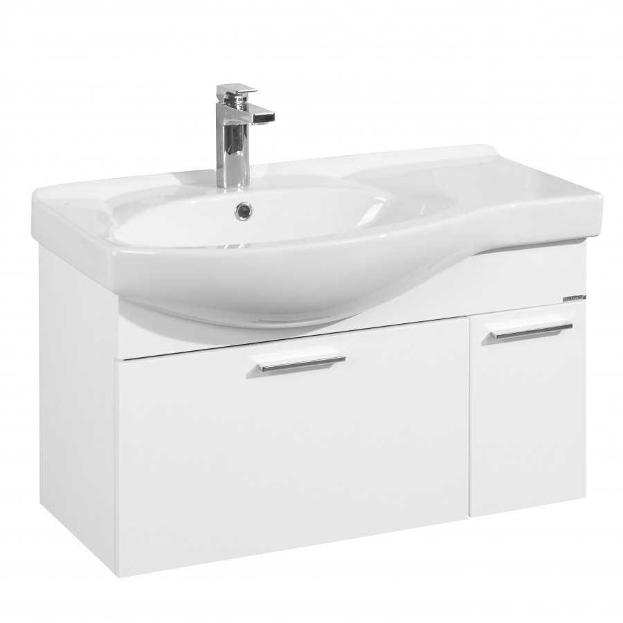 Тумба ИНДИ 80, белая (под раковину КОРАЛЛ 83)