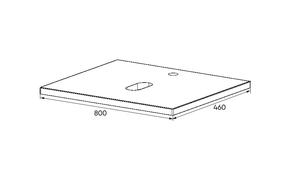 Столешница VIANT Neo бетон лофт 800х460 мм (VNEO80BETL-STMDF)