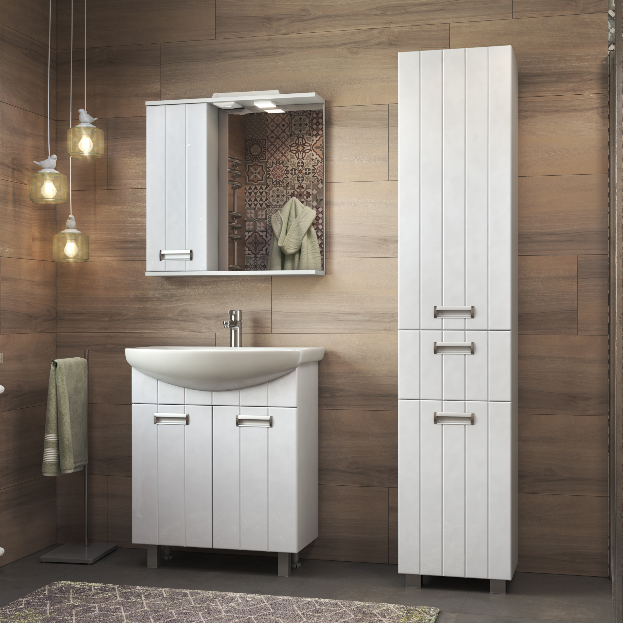 Зеркало со шкафом VIGO Diana 70 подвесное белый (z.DIA.70.L.El)