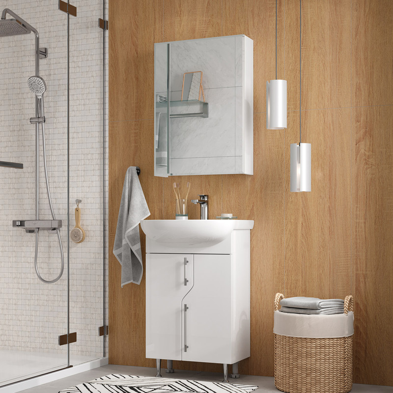 Пенал Bruno 45, подвесной, белый, VOLNA