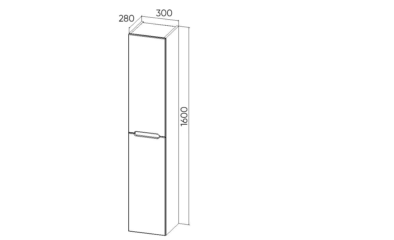 Шкаф-пенал VIANT МАРСЕЛЬ 30 подвесной графит (VMAR300G-PEN)