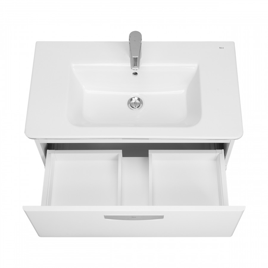 GAP Тумба под раковину GAP 80, белый глянец, ROCA