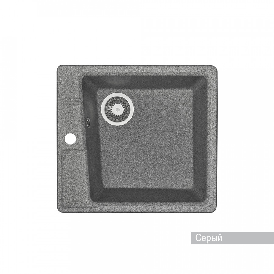 Мойка для кухни  Парма  510x470x175 мм, квадратная, серый