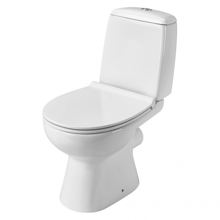 ЦЕЗАРЬ Унитаз-компакт, 2-режимная арматура (Oliveira), сиденье дюропласт Soft-close, Clip up (тонкое