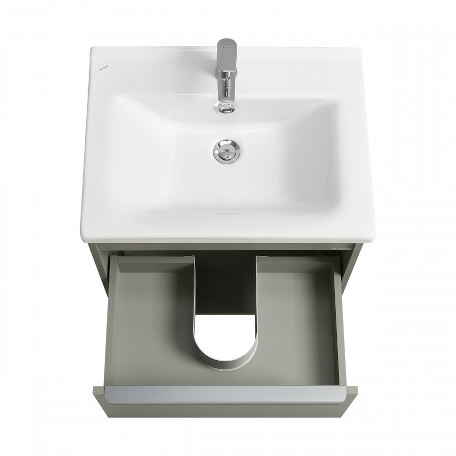 Тумба-умывальник ХОУП 60, 1 ящ., подвесная, хаки (под раковину МИРАНДА 60)