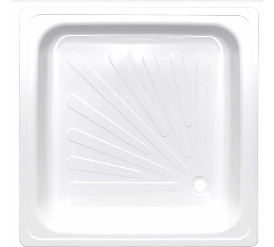 ANTIKA Поддон душевой стальной эмалированный 90х90х15 см., слив D-52мм.