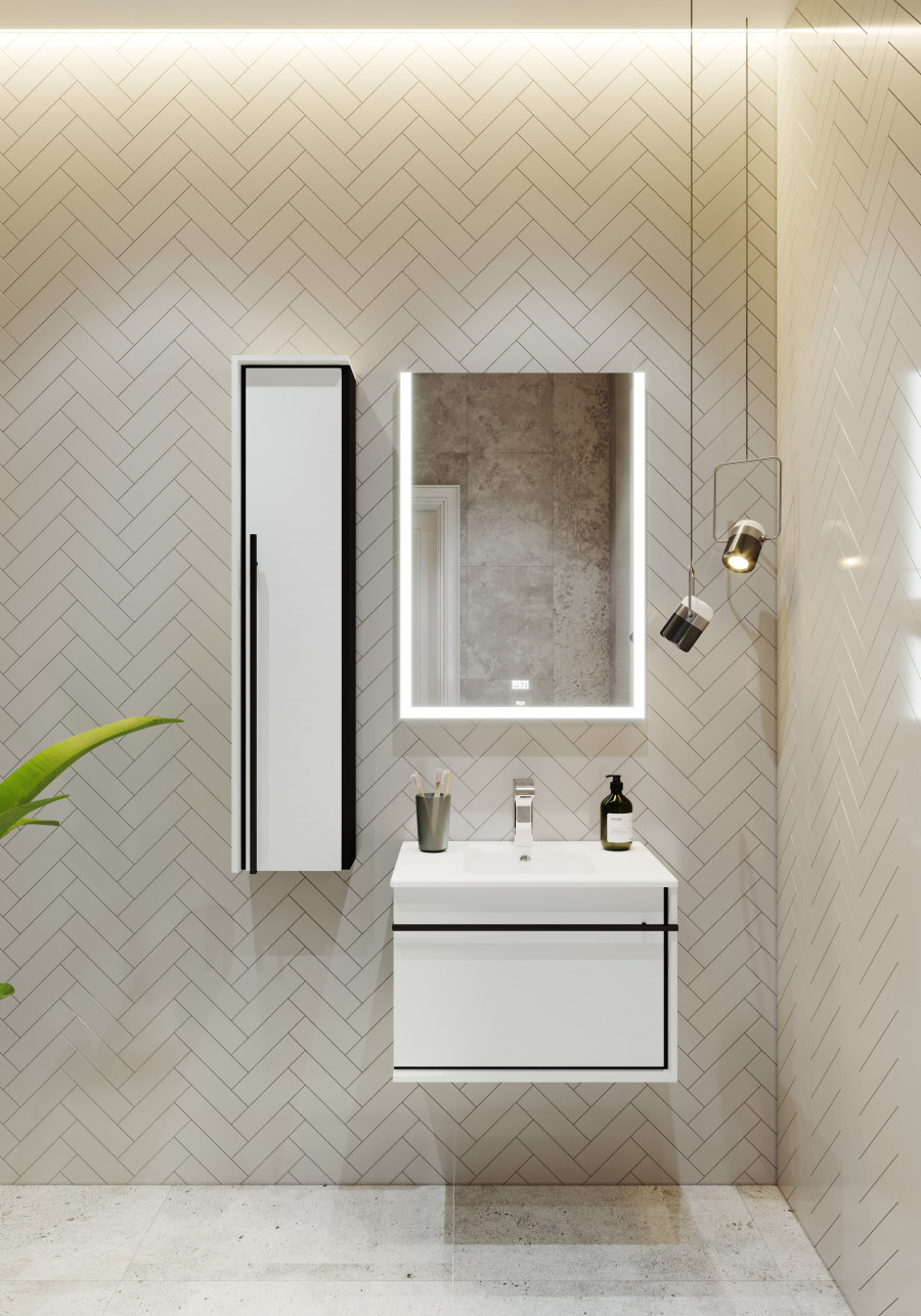 ANETO Зеркало 60, белое, матовое, ROCA