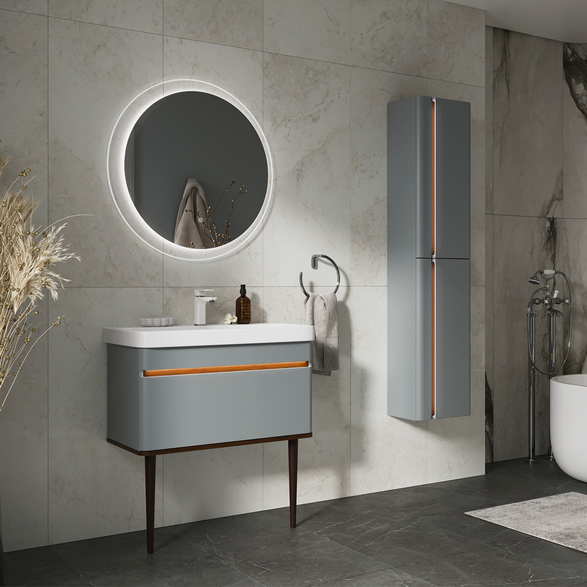 Зеркало EQUIL Elegante D80 с подсветкой мэйджик