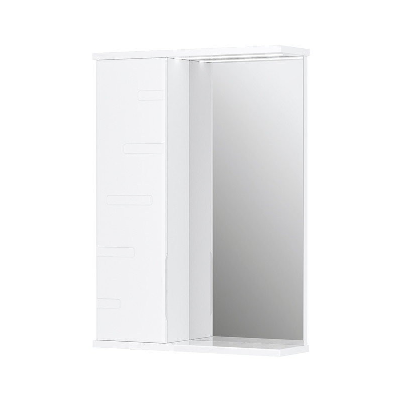 Зеркало-шкаф Joli 50, с LED подсветкой, левый, белый, VOLNA