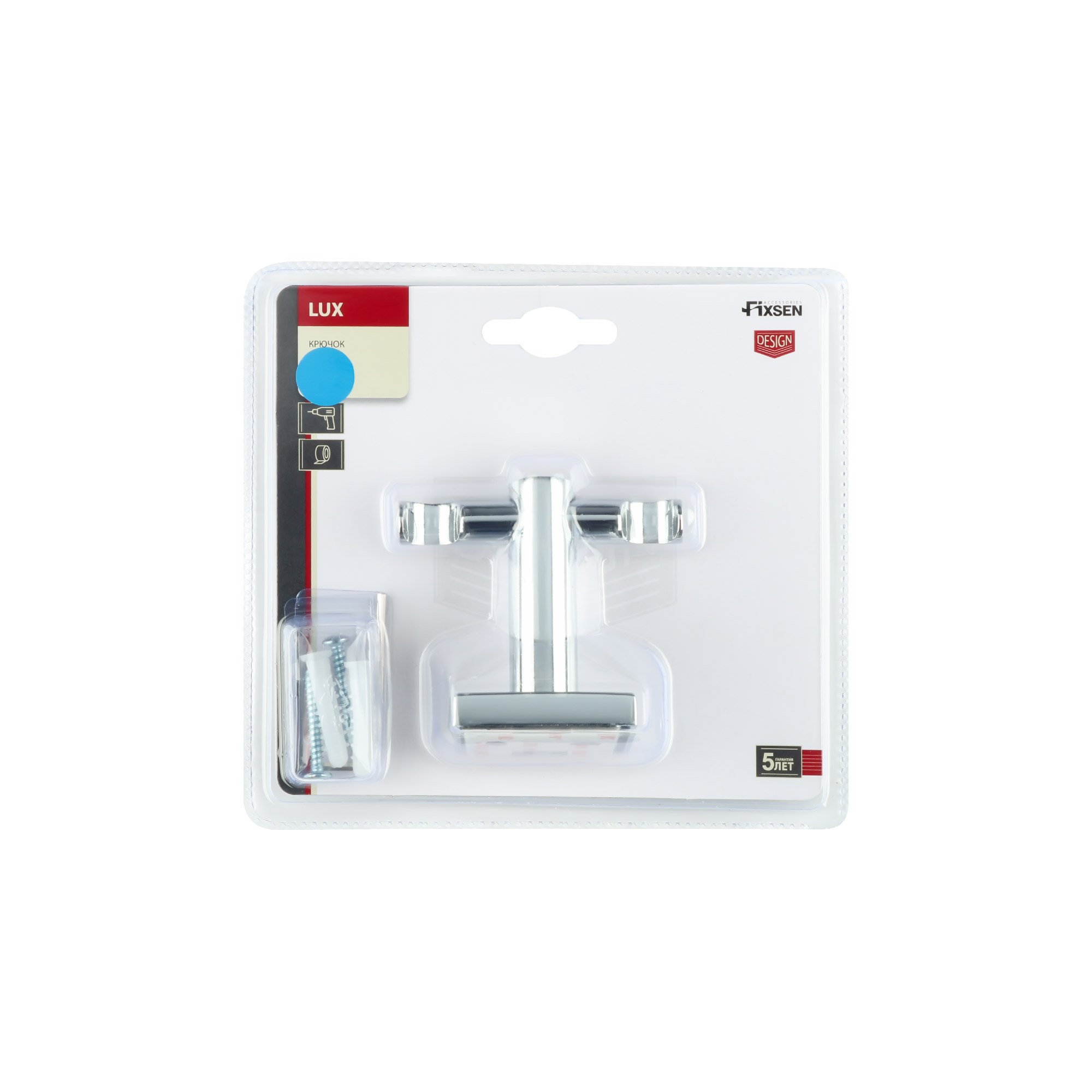 Крючок двойной FIXSEN Lux Chrome (FX-15005A)