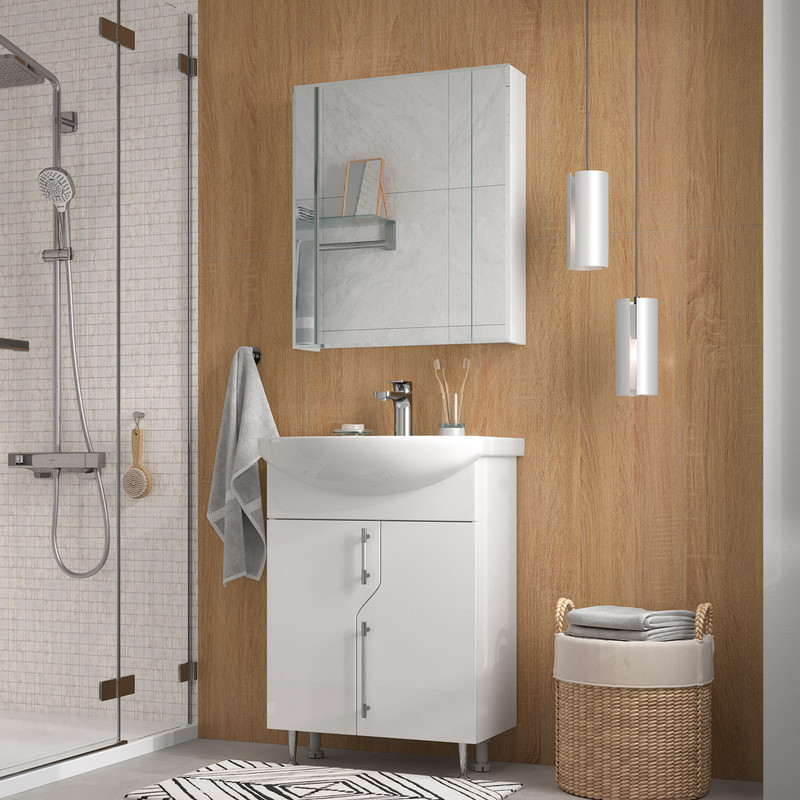 Пенал Bruno 60, подвесной, белый, VOLNA