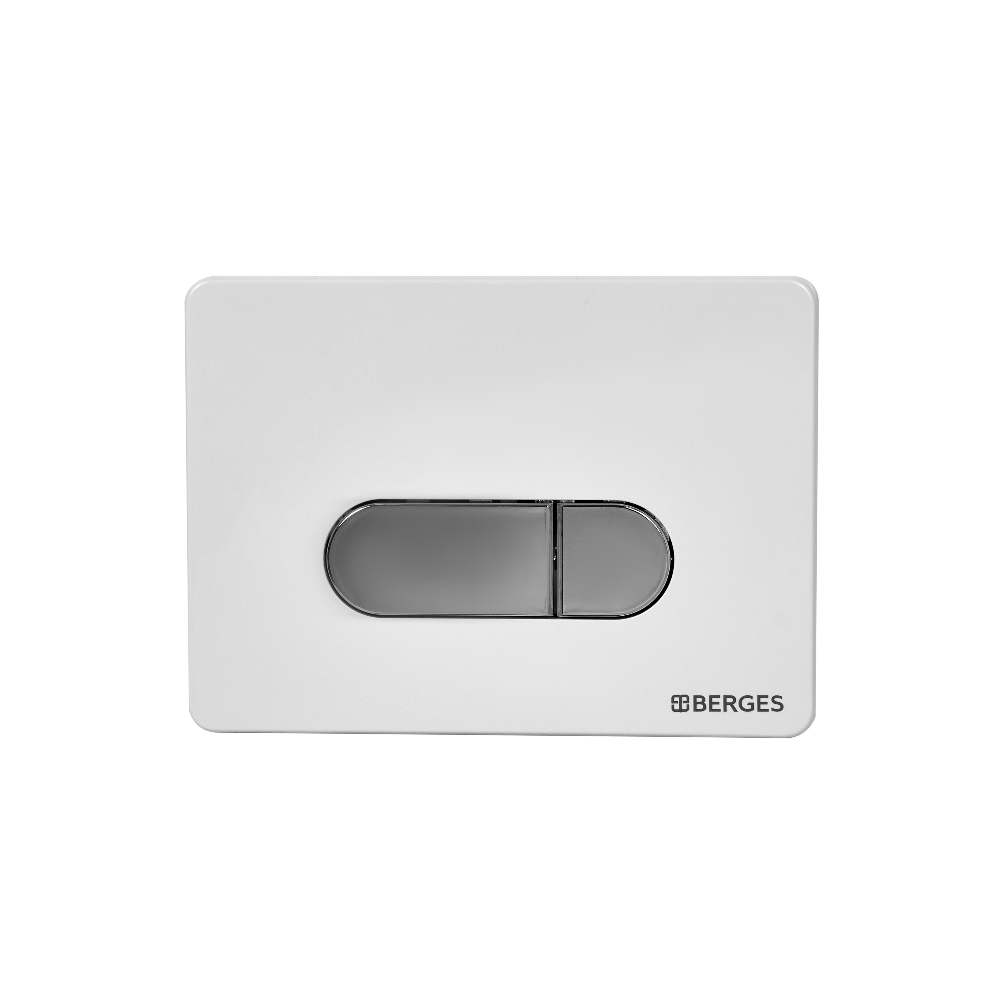 Кнопка  для инсталляции NOVUM D7, хром глянец/белая, BERGES