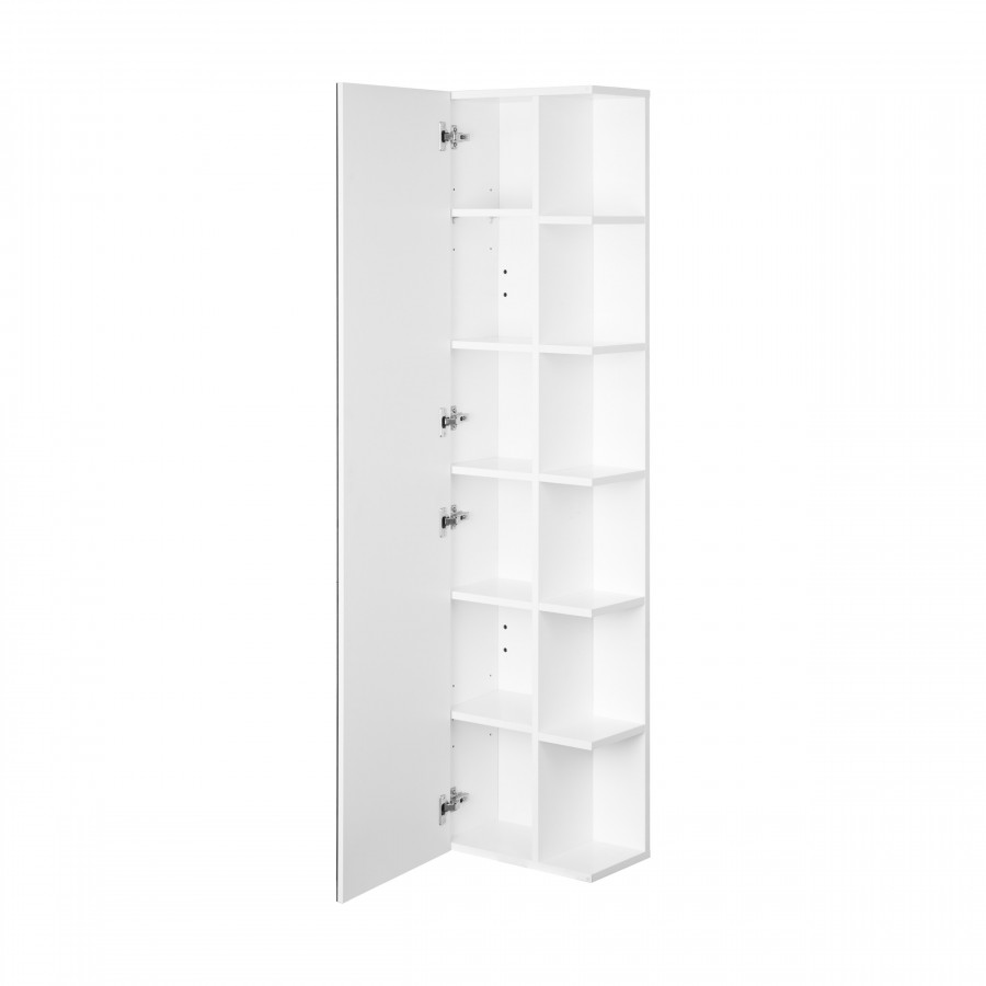 Шкаф-колонна СКАНДИ 40, подвесная, с зеркалом, белая