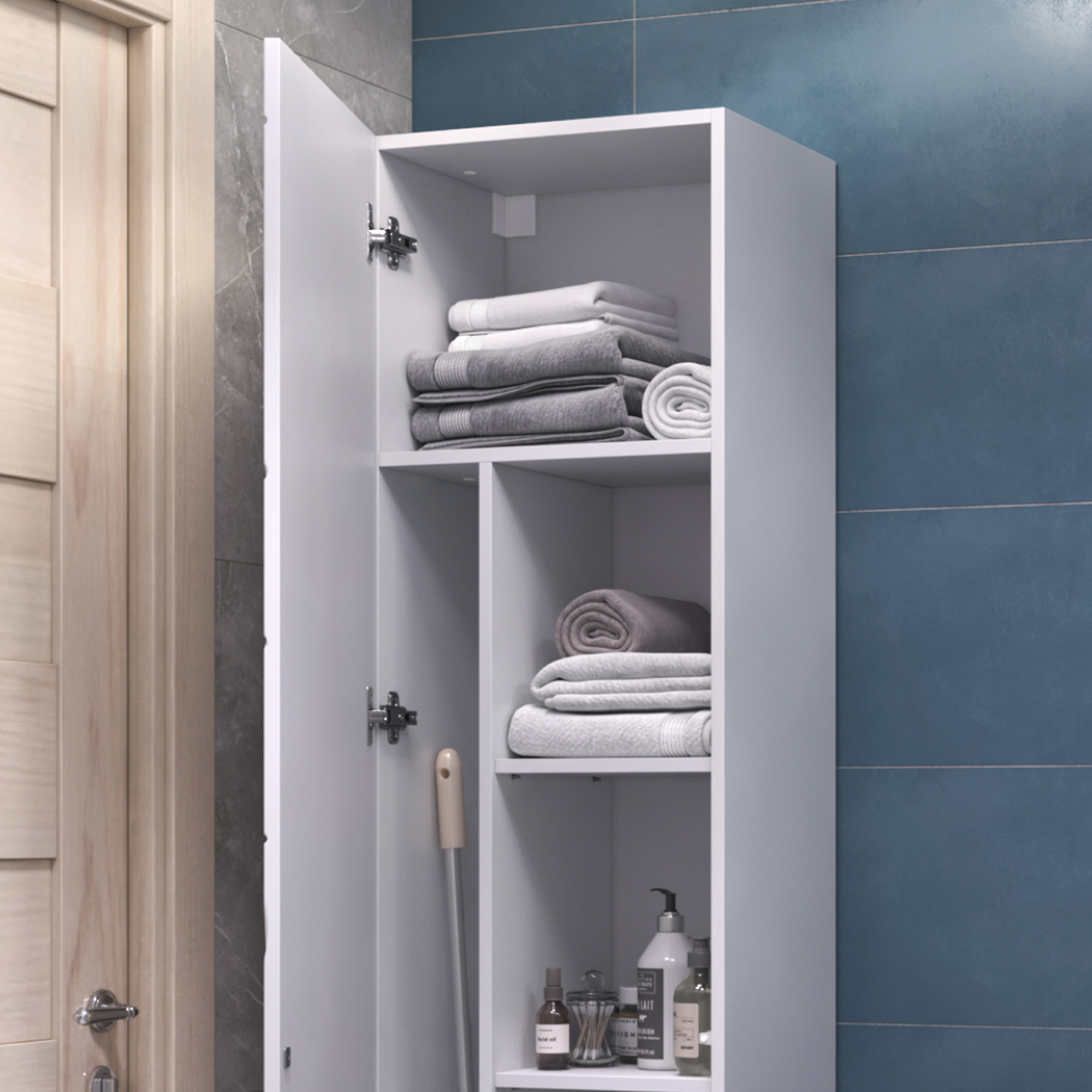 Шкаф-пенал VIGO Geometry 45 напольный белый (243)