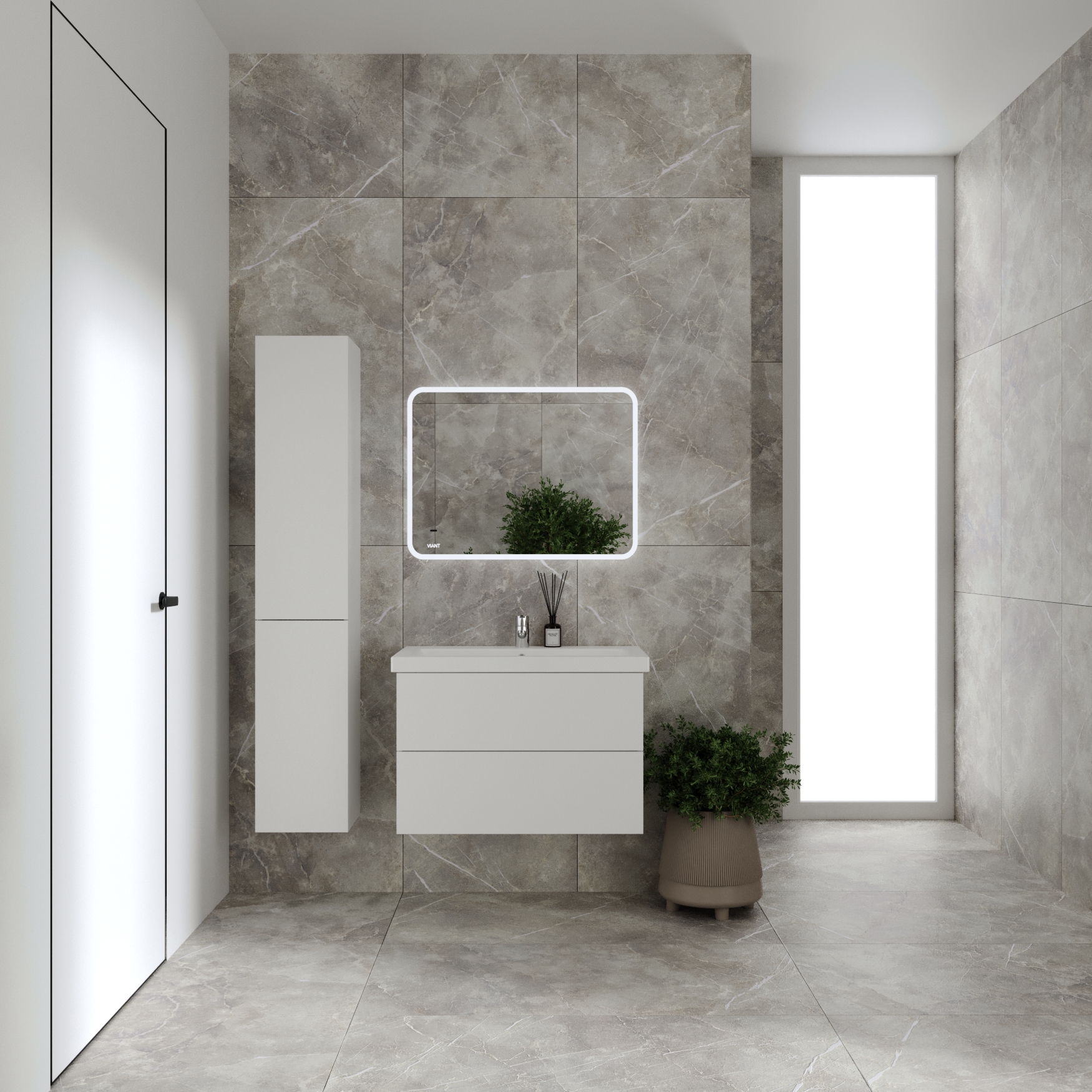 Шкаф-пенал VIANT СОФИЯ 30 подвесной белый (VSOF300-PENR)