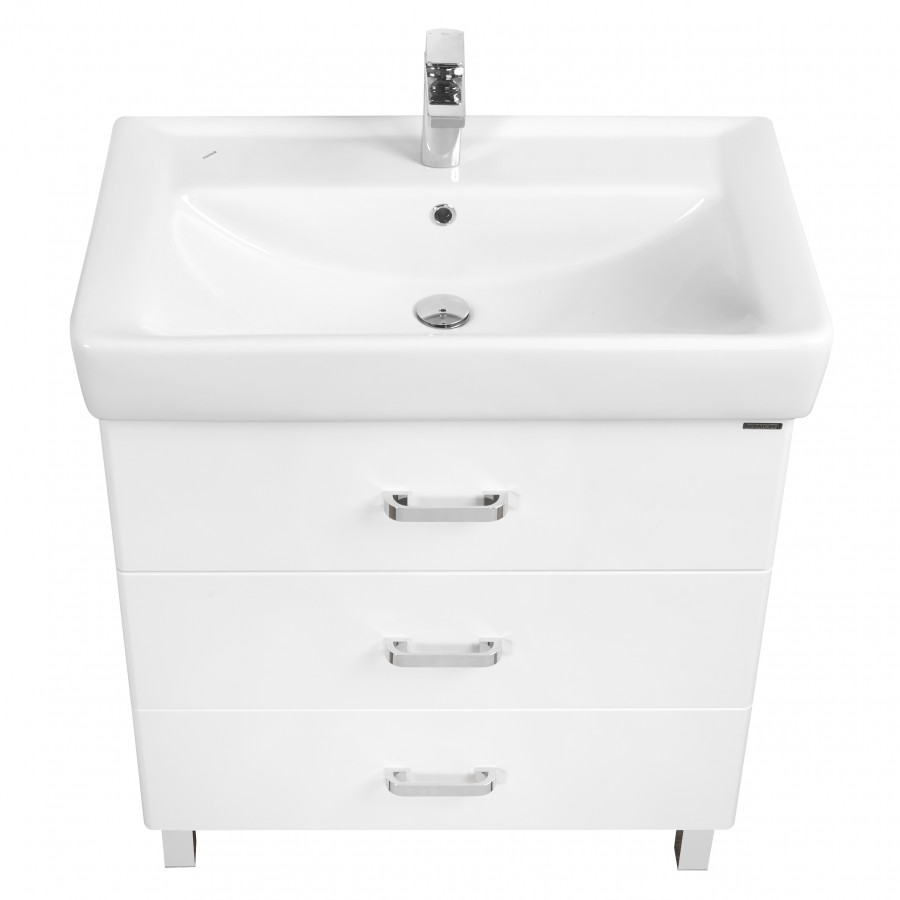 Тумба АМЕРИНА 80 М, белая (под раковину ТИГОДА 80)